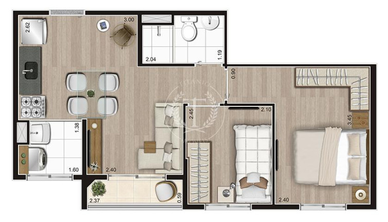 Imagem Apartamento com 2 Quartos à Venda, 36 m² em Parque Ipê - São Paulo Imagem Apartamento com 2 Quartos à Venda, 36 m² em Parque Ipê - São Paulo