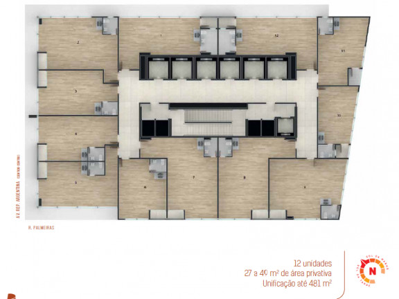 Imagem Sala Comercial à Venda, 44 m² em água Verde - Curitiba
