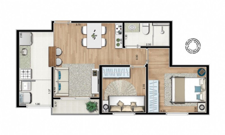 Imagem Apartamento com 2 Quartos à Venda, 50 m² em Parque Das Nações - Santo André Imagem Apartamento com 2 Quartos à Venda, 50 m² em Parque Das Nações - Santo André