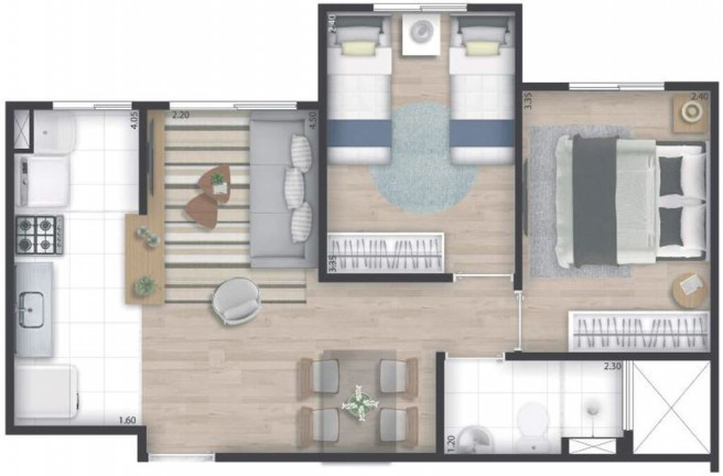 Imagem Apartamento com 2 Quartos à Venda, 42 m² em Vila Perracini - Poá Imagem Apartamento com 2 Quartos à Venda, 42 m² em Vila Perracini - Poá