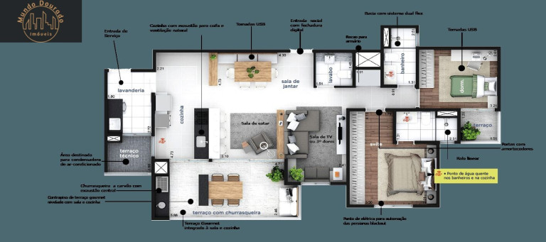 Imagem Apartamento com 3 Quartos à Venda, 105 m² em Vila Assunção - Santo André