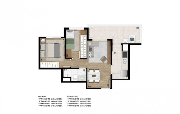 Imagem Studio com 1 Quarto à Venda, 41 m² em Centro - São Paulo Imagem Studio com 1 Quarto à Venda, 41 m² em Centro - São Paulo
