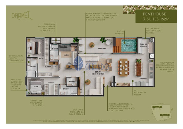 Imagem Apartamento com 3 Quartos à Venda, 162 m² em Jundiaí - Anápolis Imagem Apartamento com 3 Quartos à Venda, 162 m² em Jundiaí - Anápolis