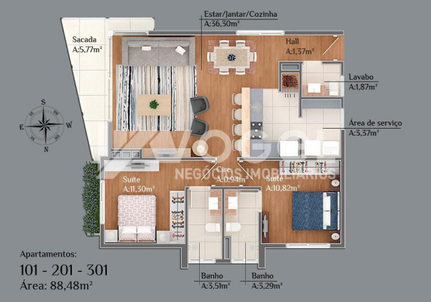 Imagem Apartamento com 1 Quarto à Venda, 53 m² em Centro - Gramado Imagem Apartamento com 1 Quarto à Venda, 53 m² em Centro - Gramado