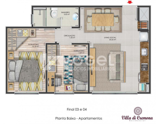 Imagem Apartamento com 2 Quartos à Venda, 50 m² em Fátima - Canoas Imagem Apartamento com 2 Quartos à Venda, 50 m² em Fátima - Canoas