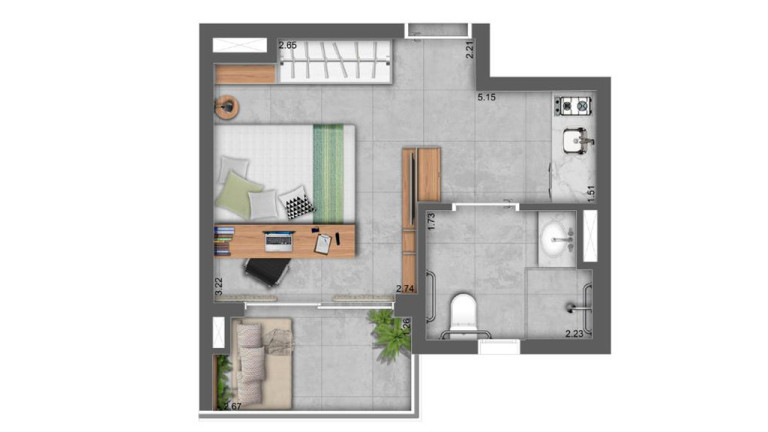 Imagem Imóvel com 1 Quarto à Venda, 25 m² em Pinheiros - São Paulo