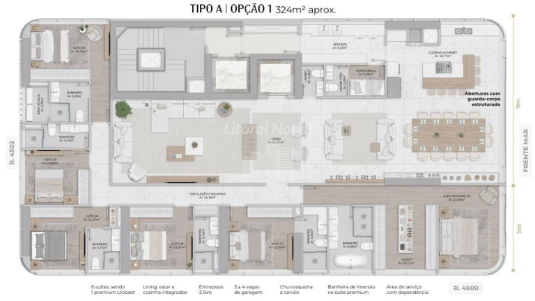 Imagem Apartamento com 6 Quartos à Venda, 324 m² em Barra Sul - Balneário Camboriú