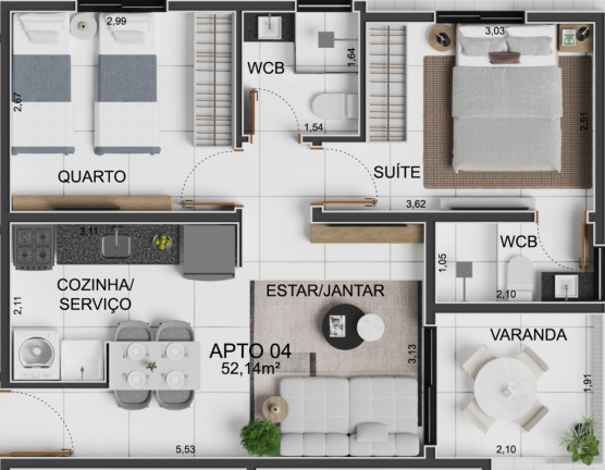 Imagem Apartamento com 3 Quartos à Venda, 68 m² em Intermares - Cabedelo Imagem Apartamento com 3 Quartos à Venda, 68 m² em Intermares - Cabedelo