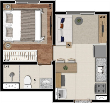 Imagem Apartamento com 1 Quarto à Venda, 24 m² em Jabaquara - São Paulo