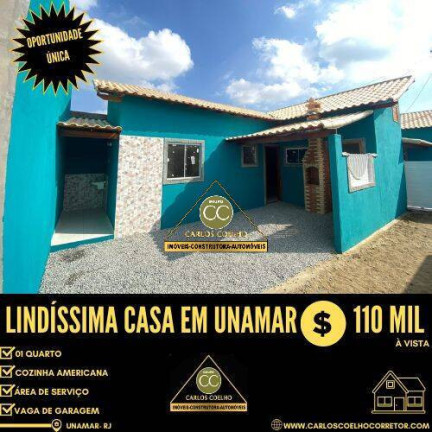 Imagem Casa com 1 Quarto à Venda, em Unamar (tamoios) - Cabo Frio Imagem Casa com 1 Quarto à Venda, em Unamar (tamoios) - Cabo Frio