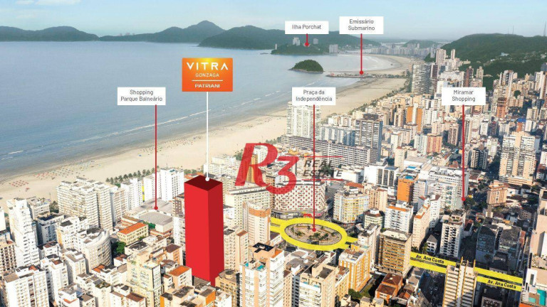 Imagem Apartamento com 3 Quartos à Venda, 124 m² em Gonzaga - Santos Imagem Apartamento com 3 Quartos à Venda, 124 m² em Gonzaga - Santos