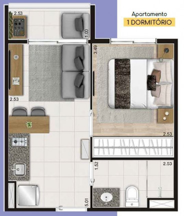 Imagem Imóvel com 1 Quarto à Venda, 28 m² em Centro - São Paulo Imagem Imóvel com 1 Quarto à Venda, 28 m² em Centro - São Paulo