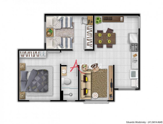 Imagem Apartamento com 2 Quartos à Venda, 47 m² em Floresta - Cascavel Imagem Apartamento com 2 Quartos à Venda, 47 m² em Floresta - Cascavel