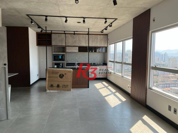 Imagem Apartamento com 1 Quarto para Alugar, 74 m² em Embaré - Santos Imagem Apartamento com 1 Quarto para Alugar, 74 m² em Embaré - Santos