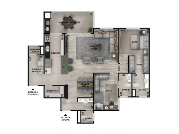 Imagem Apartamento com 3 Quartos à Venda, 141 m² em Vila Das Hortências - Jundiaí Imagem Apartamento com 3 Quartos à Venda, 141 m² em Vila Das Hortências - Jundiaí