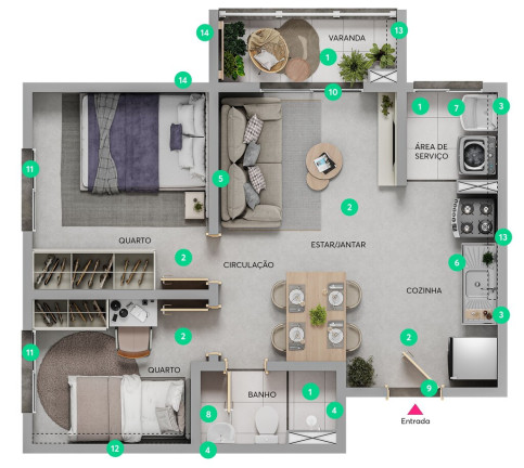 Imagem Imóvel com 2 Quartos à Venda, 38 m² em Vila Cosmopolita - São Paulo
