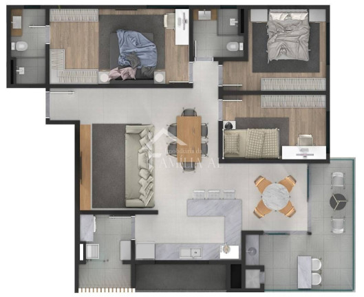 Imagem Apartamento com 2 Quartos à Venda, 77 m² em Bom Retiro - Joinville