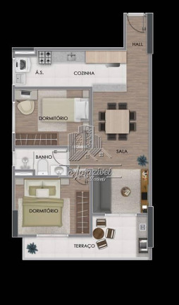Imagem Apartamento com 2 Quartos à Venda, 58 m² em Guilhermina - Praia Grande