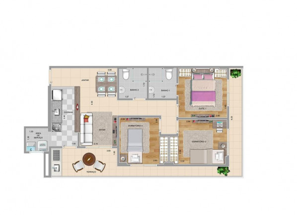 Imagem Cobertura com 3 Quartos à Venda, 123 m² em Bela Vista - Osasco