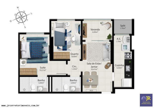 Imagem Imóvel com 2 Quartos à Venda, 59 m² em Jockey De Itaparica - Vila Velha