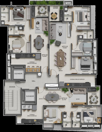 Imagem Apartamento com 2 Quartos à Venda, 63 m² em Bessa - João Pessoa Imagem Apartamento com 2 Quartos à Venda, 63 m² em Bessa - João Pessoa