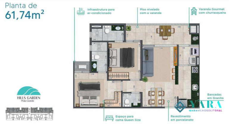 Imagem Apartamento com 2 Quartos à Venda, 83 m² em Praia Grande - Ubatuba