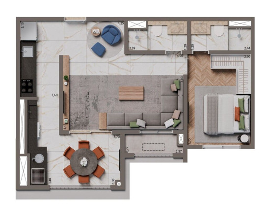 Imagem Apartamento com 2 Quartos à Venda, 67 m² em Santo Amaro - São Paulo