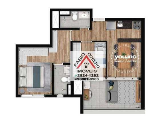Imagem Apartamento com 2 Quartos à Venda, 58 m² em Brooklin - São Paulo Imagem Apartamento com 2 Quartos à Venda, 58 m² em Brooklin - São Paulo