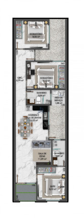 Casa com 3 Quartos à Venda, 71 m² em Floresta - Joinville