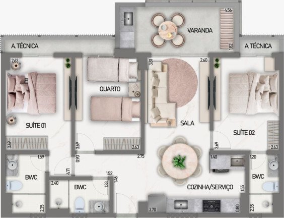 Imagem Apartamento com 3 Quartos à Venda, 66 m² em Praia Formosa - Cabedelo Imagem Apartamento com 3 Quartos à Venda, 66 m² em Praia Formosa - Cabedelo