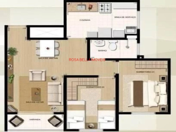 Imagem Apartamento com 2 Quartos à Venda, 54 m² em Vila Nova Esperia - Jundiaí