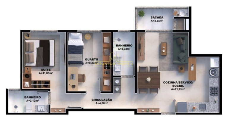 Imagem Apartamento com 3 Quartos à Venda, 69 m² em Nova Palhoça - Palhoça Imagem Apartamento com 3 Quartos à Venda, 69 m² em Nova Palhoça - Palhoça