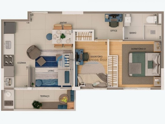 Imagem Apartamento com 2 Quartos à Venda, 52 m² em Bethaville I - Barueri