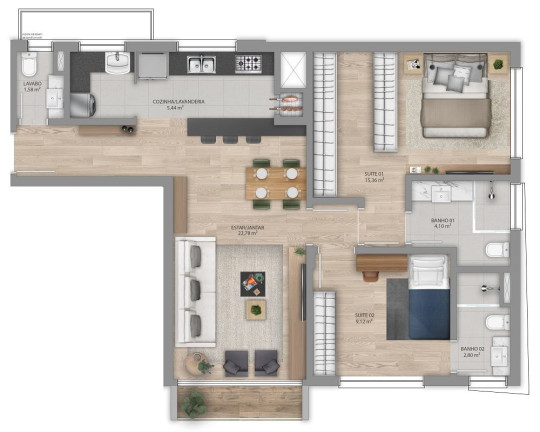 Imagem Apartamento com 2 Quartos à Venda, 78 m² em Bela Vista - Porto Alegre Imagem Apartamento com 2 Quartos à Venda, 78 m² em Bela Vista - Porto Alegre