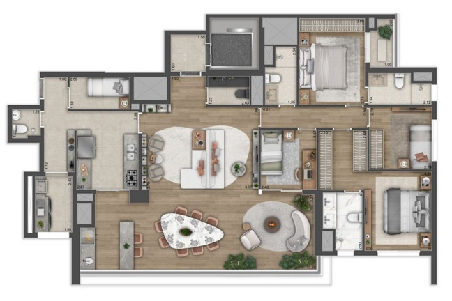 Imagem Apartamento com 4 Quartos à Venda, 217 m² em Brooklin Novo - São Paulo Imagem Apartamento com 4 Quartos à Venda, 217 m² em Brooklin Novo - São Paulo