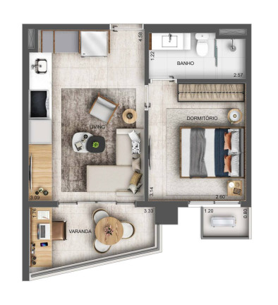 Imagem Apartamento com 2 Quartos à Venda, 54 m² em Brooklin Novo - São Paulo Imagem Apartamento com 2 Quartos à Venda, 54 m² em Brooklin Novo - São Paulo