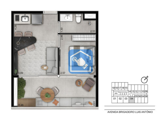 Imagem Apartamento com 1 Quarto à Venda, 41 m² em Jardim Paulista - São Paulo Imagem Apartamento com 1 Quarto à Venda, 41 m² em Jardim Paulista - São Paulo