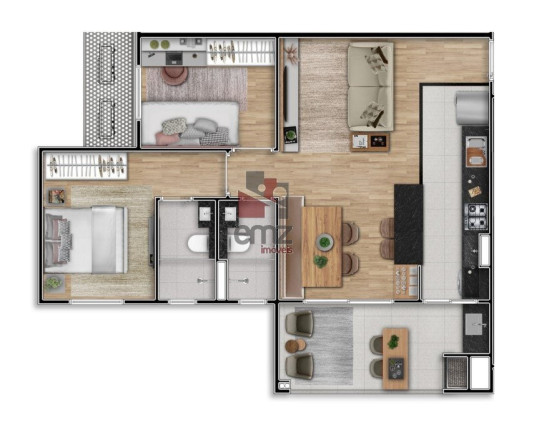 Imagem Apartamento com 2 Quartos à Venda, 65 m² em Vila Planalto - Campo Grande