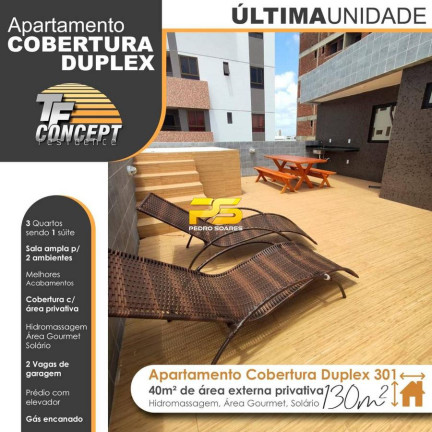 Imagem Cobertura com 3 Quartos à Venda, 130 m² em Bancários - João Pessoa Imagem Cobertura com 3 Quartos à Venda, 130 m² em Bancários - João Pessoa