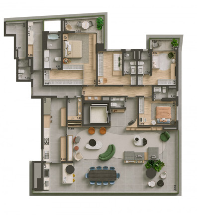 Imagem Apartamento com 4 Quartos à Venda, 265 m²
