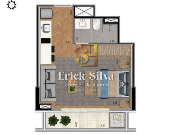 Imagem Apartamento com 1 Quarto à Venda, 33 m² em Centro - Osasco