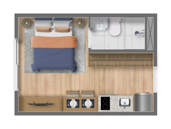Studio com 1 Quarto à Venda, 16 m² em Tatuapé - São Paulo