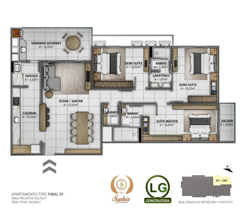 Imagem Apartamento com 3 Quartos à Venda, 161 m² em Floresta - São Jose