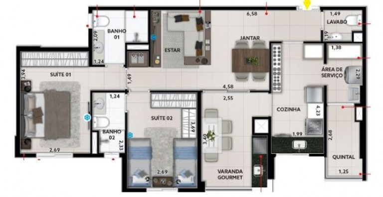 Imagem Apartamento com 2 Quartos à Venda, 106 m² em Fundação - São Caetano Do Sul Imagem Apartamento com 2 Quartos à Venda, 106 m² em Fundação - São Caetano Do Sul