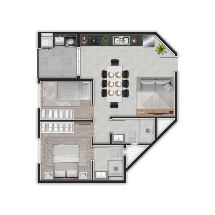 Imagem Apartamento com 2 Quartos à Venda, 64 m² em Bom Retiro - Curitiba