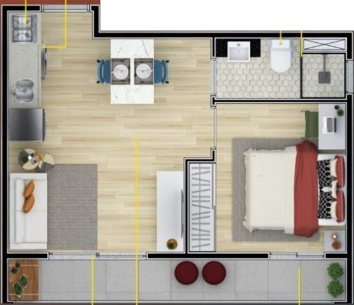 Imagem Apartamento com 1 Quarto à Venda, 30 m² em Campo Belo - São Paulo Imagem Apartamento com 1 Quarto à Venda, 30 m² em Campo Belo - São Paulo