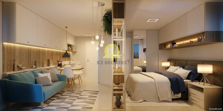 Imagem Studio com 1 Quarto à Venda, 29 m² em Portão - Curitiba Imagem Studio com 1 Quarto à Venda, 29 m² em Portão - Curitiba