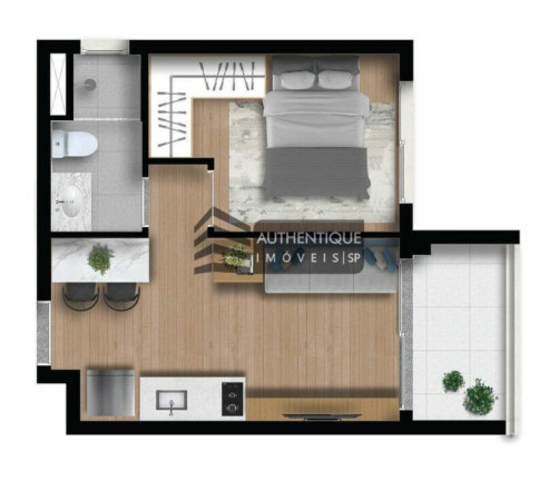 Imagem Apartamento com 1 Quarto à Venda, 30 m² em Moema - São Paulo