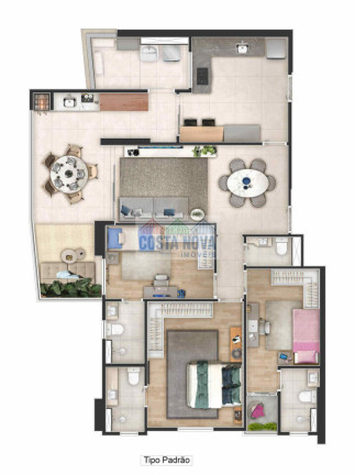 Imagem Apartamento com 3 Quartos à Venda, 112 m² em José Menino - Santos Imagem Apartamento com 3 Quartos à Venda, 112 m² em José Menino - Santos