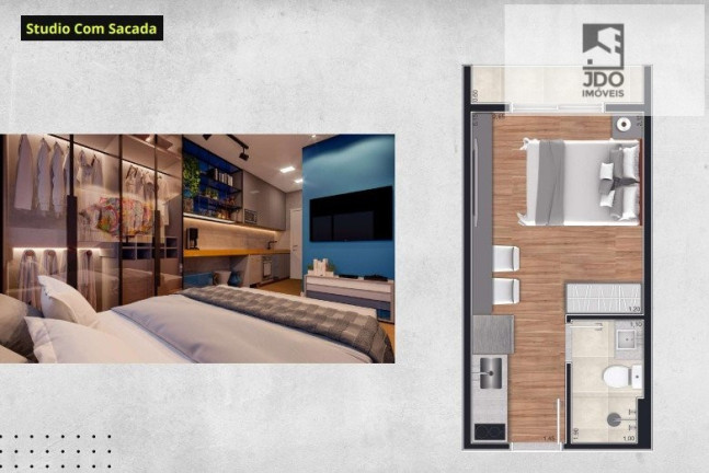 Imagem Apartamento com 1 Quarto à Venda, 18 m² em Portão - Curitiba Imagem Apartamento com 1 Quarto à Venda, 18 m² em Portão - Curitiba